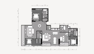Condominium floor plan, 2 bedrooms in Tait 12 No. 11013